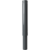 Bollard of aluminium | � 120 mm | stationary, for casting in concretewith ground anchor | height above ground 750 mmtotal length approx. 1050 mm
